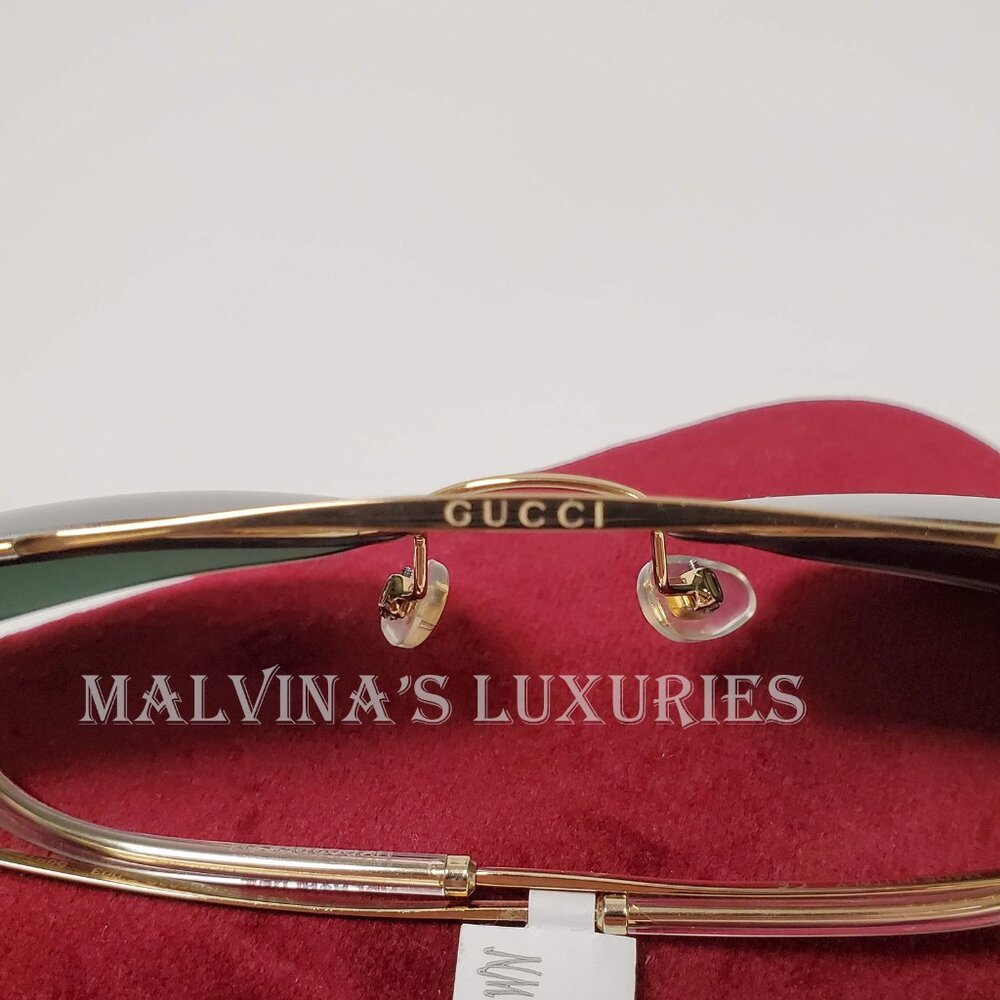 GUCCI SUNGLASSES GG0503S 003 MENS GOLD METAL AVIATOR INTERLOCKING G LOGO - Picture 12 of 12